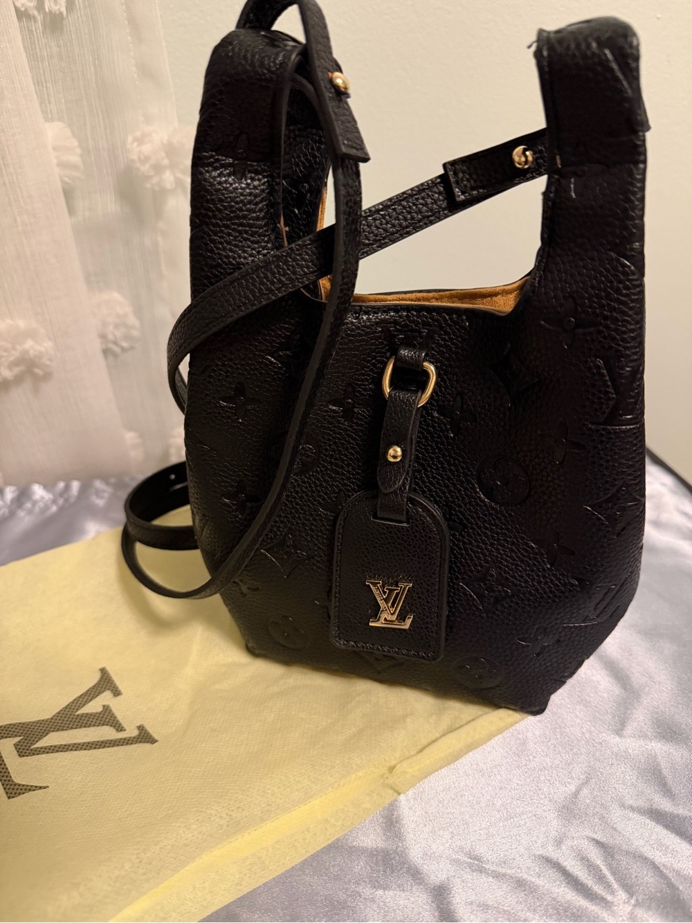 Louis Vuitton Black Monogram Empreinte Small Shoulder Bag